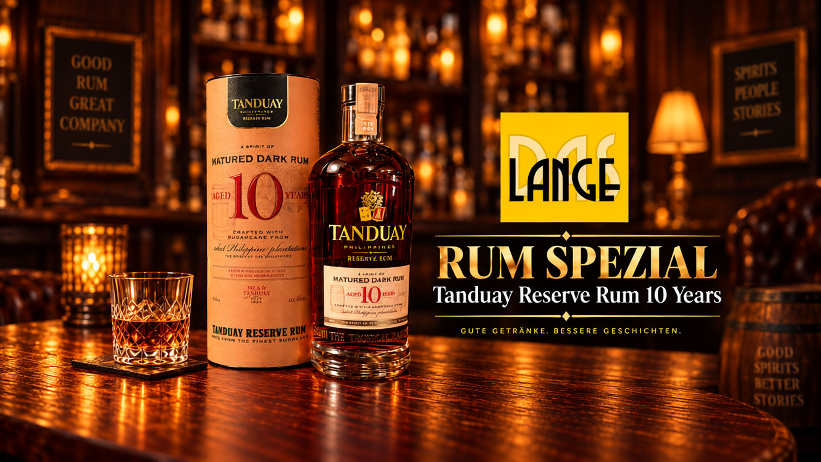 Tanduay Reserve Rum 10 Years – LANGE Rum Spezial. Bild erstellt mit ChatGPT